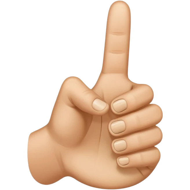 This emoji:🤙 but the lowest tumb is cut emoji