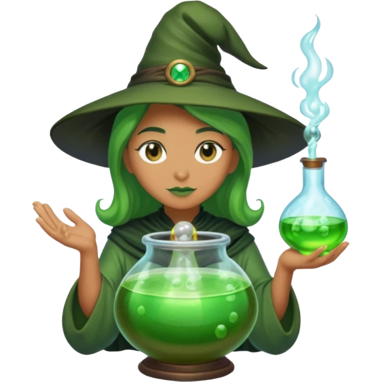 green witch cooking potion emoji