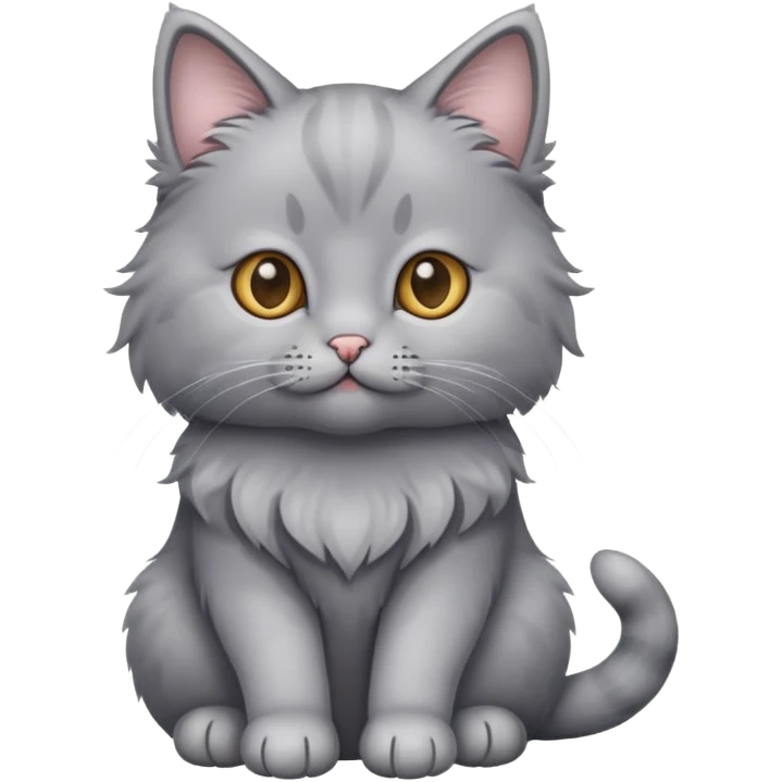 sitting grey kitty  emoji