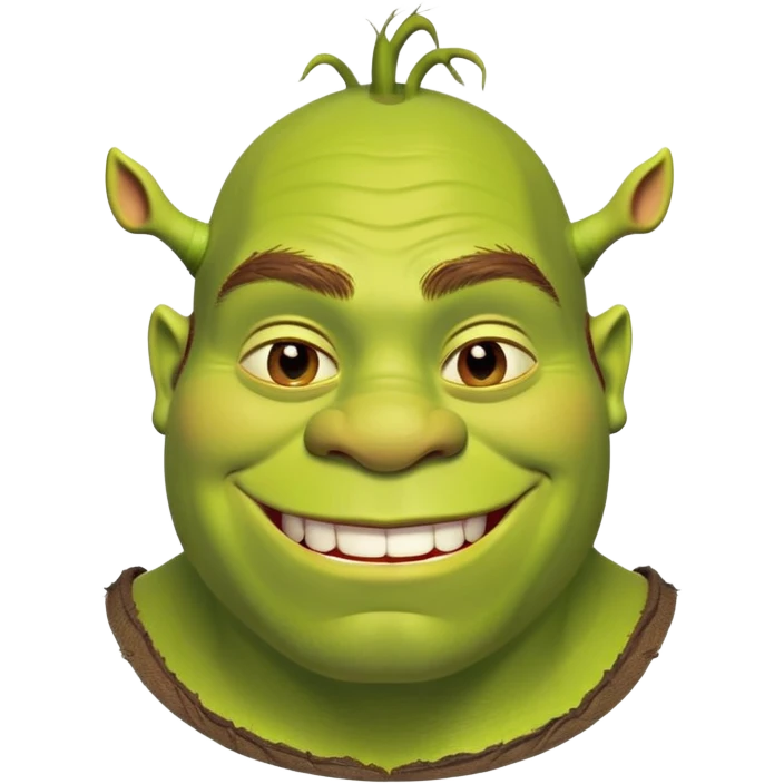 Smiling shrek emoji
