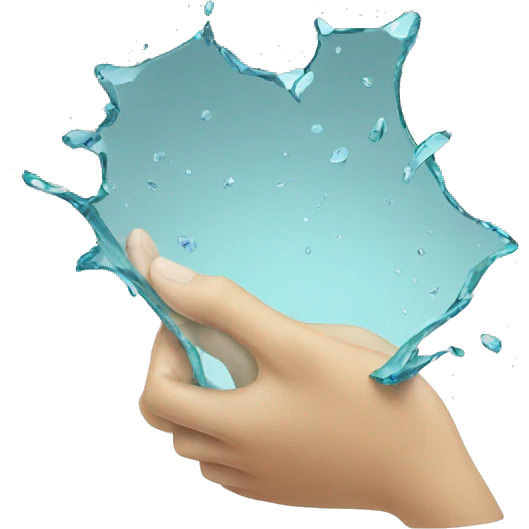 hand breaking glass emoji