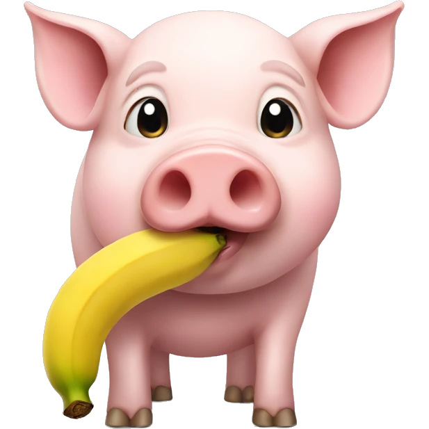 Pig with a banana  emoji
