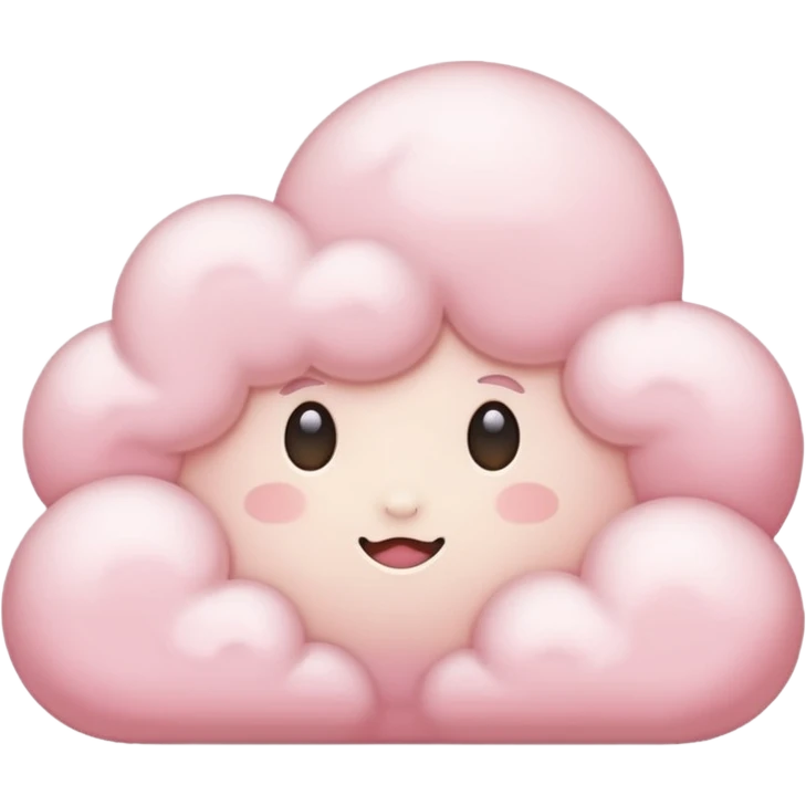 Aesthetic light pink cloud emoji