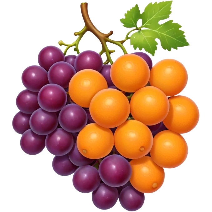 give me grapes orange color  emoji