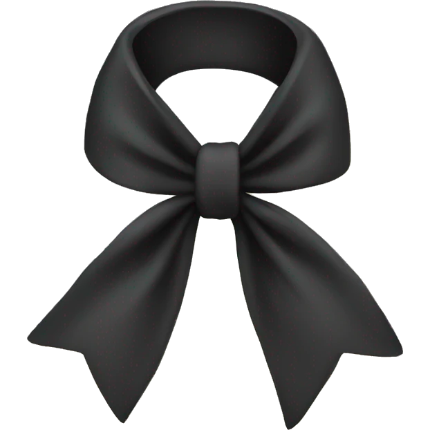 A black bow emoji