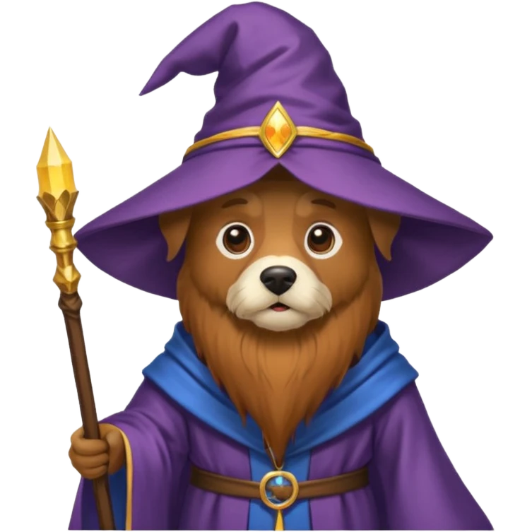 Dog wizard emoji