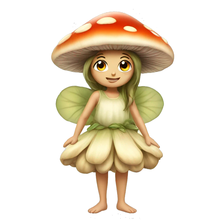 A mushroom fairy emoji