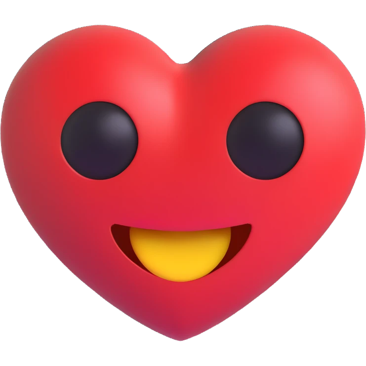 cute heart eyes emoji, soft colors, playful and loving emoji