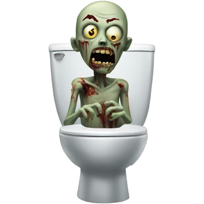 Zombie in a toilet emoji