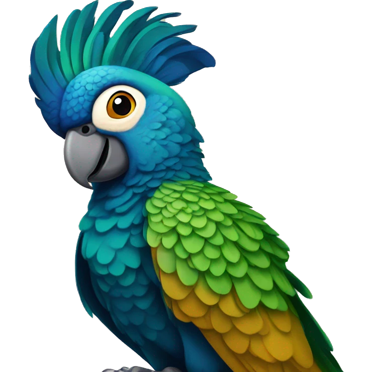 Peacock cockatoo emoji