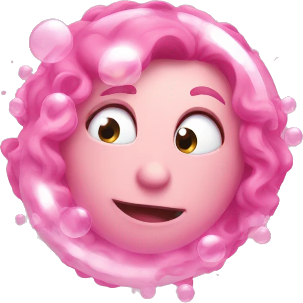 Pink bubbles emoji