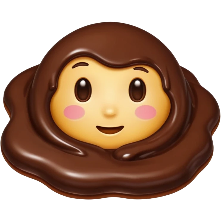  melted chocolate  emoji