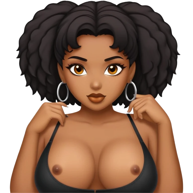 horny ebony alt girl with big tits emoji