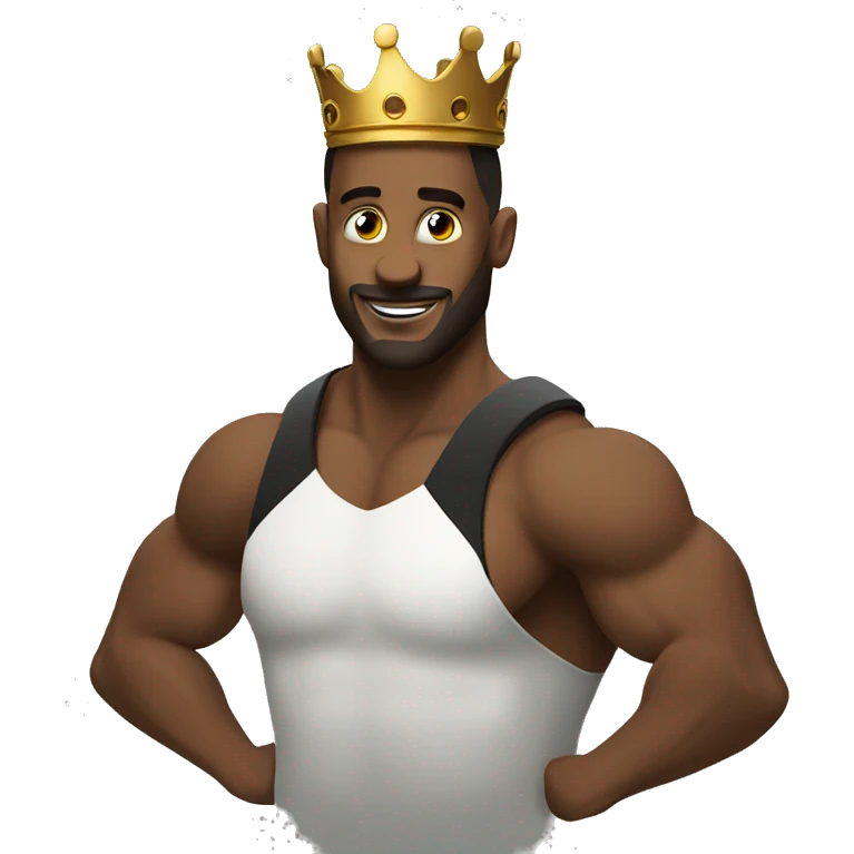 King practicing Crossfit emoji