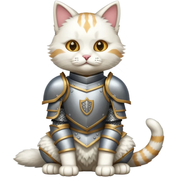 full baby body cat in armor emoji