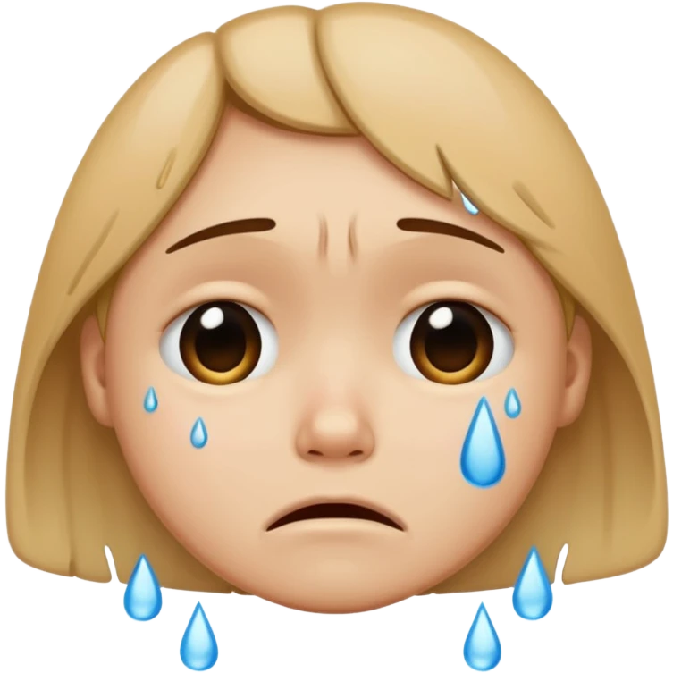 make an emoji like sobbing and make it like a child drew emoji