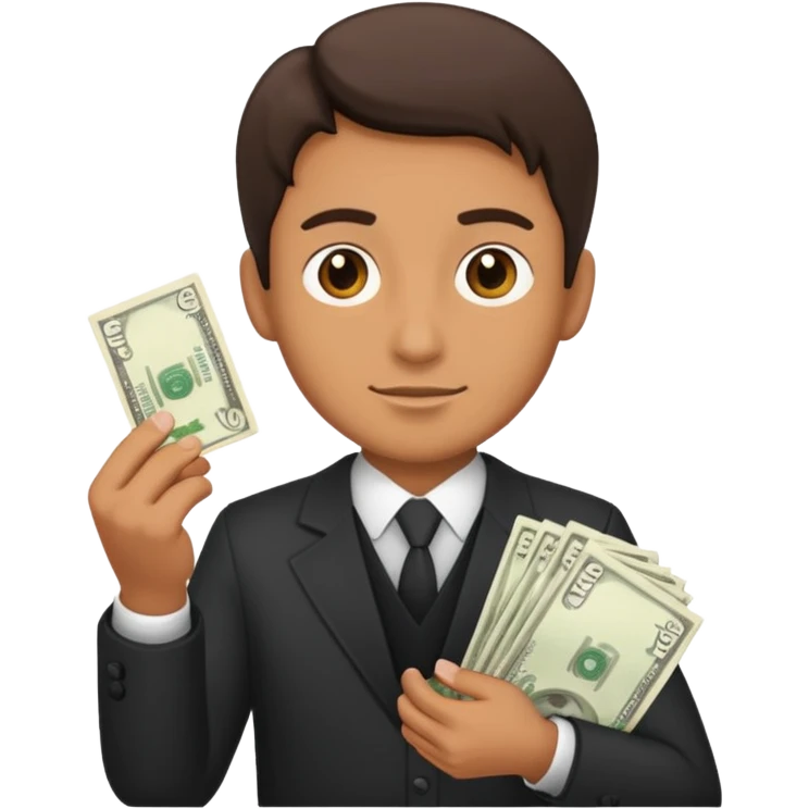 Maintenance guy with money emoji
