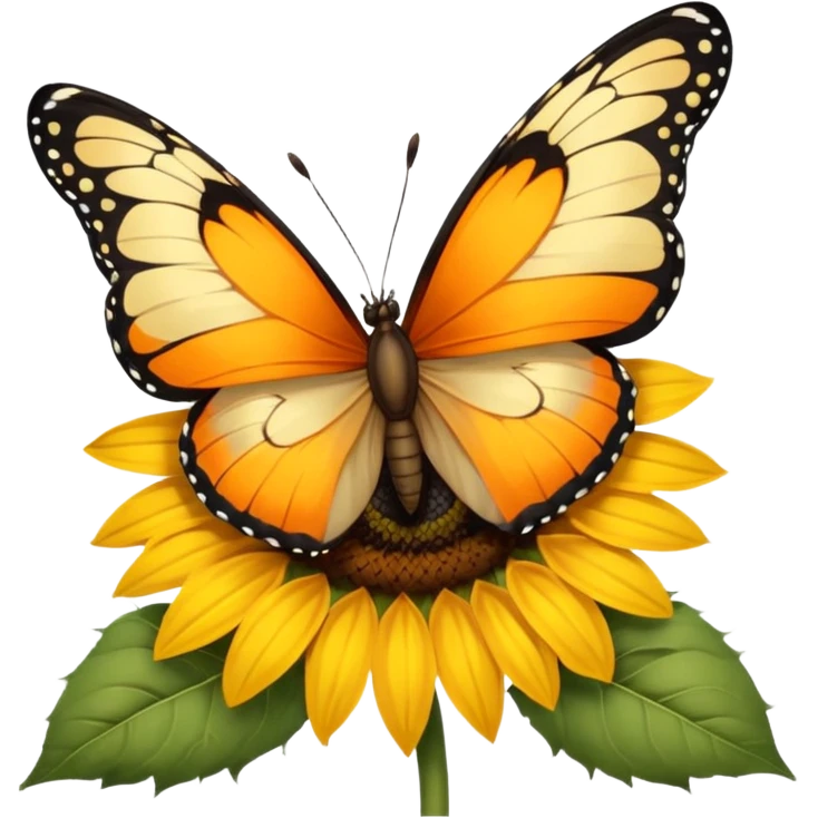 Butterfly on Sunflower emoji