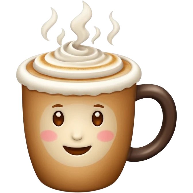 Hot latte in mug emoji