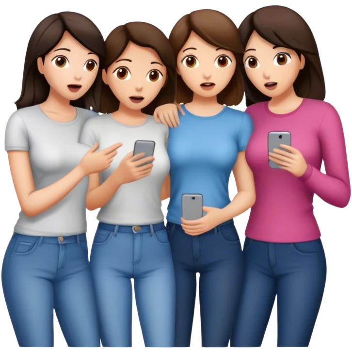 Brunette Women gossip emoji