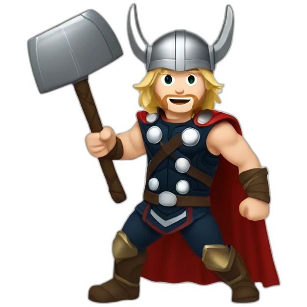 Thor with a pan emoji