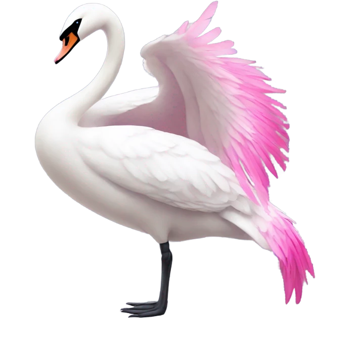Pink swan emoji