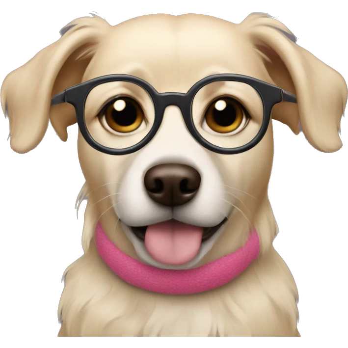 dog wearing luna lovegood glasses emoji