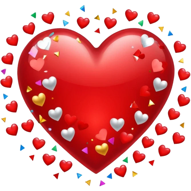 celebration themed heart emoji
