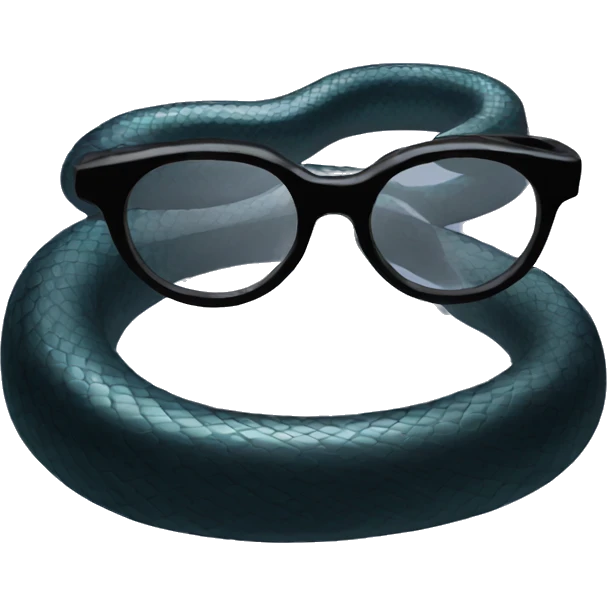 black snake with glasses emoji