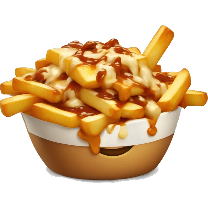 Poutine qui mange une poutine emoji