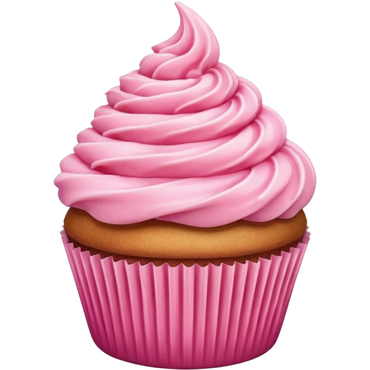 Cupcake with pink icing emoji