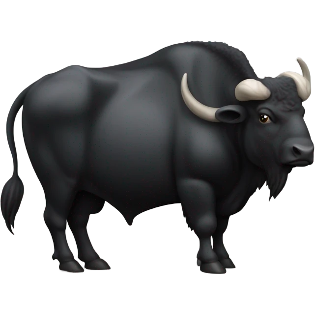 Gros taureau noir  emoji