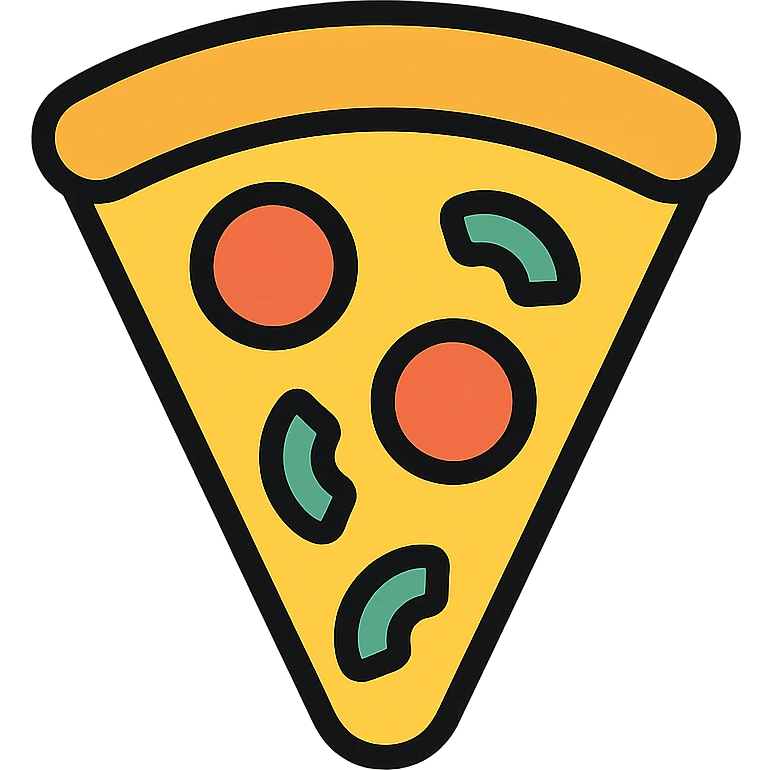 colored slice of pizza icon emoji