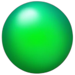 gradient green ball emoji
