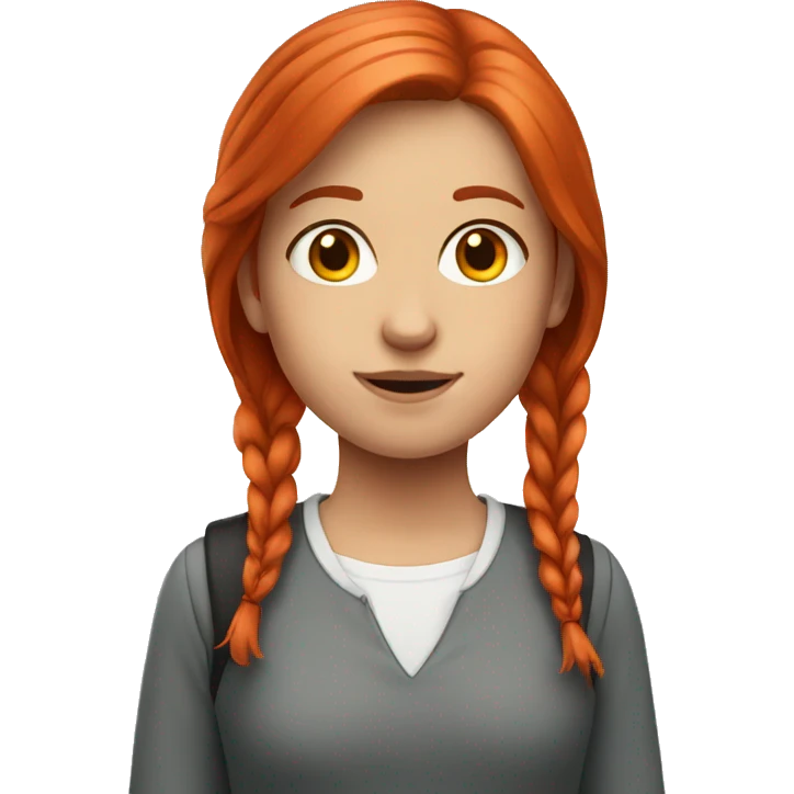 A German girl with red hair emoji