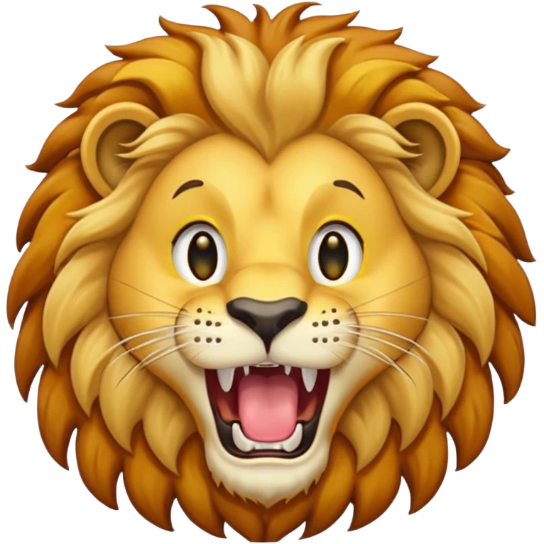 lion month open yellwo emoji