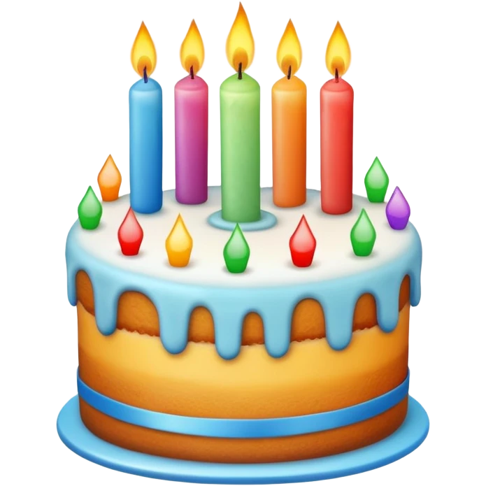 birthday cake with candles emoji