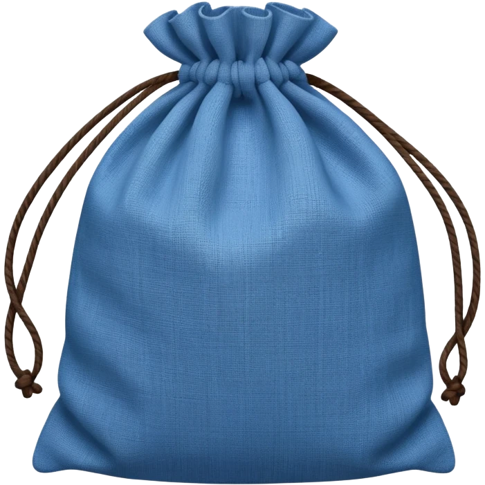 Blue linen bag emoji