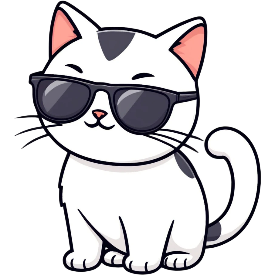 Cat with sunglasses emoji
