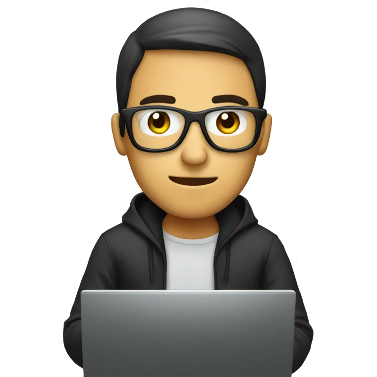 hacker with computer emoji