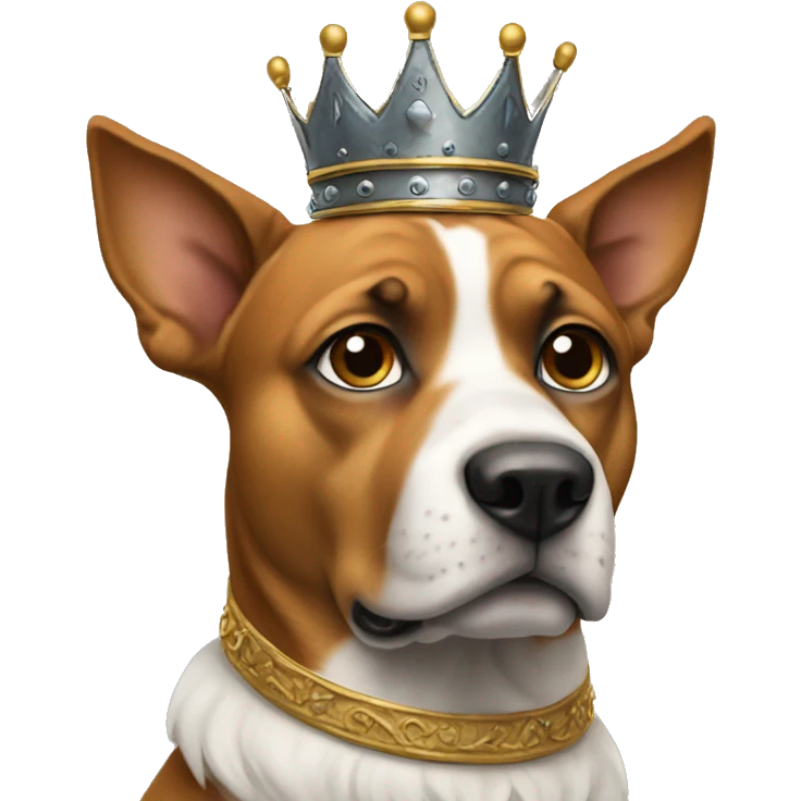 A dog has become a king emoji