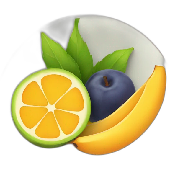 cut fruit plate emoji