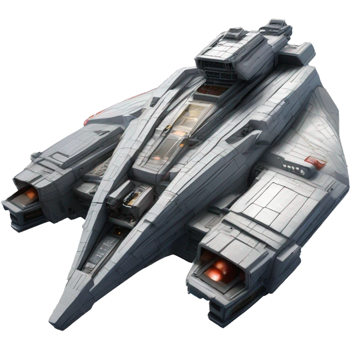 Battlestar Galactica starship cruiser in deep space  emoji