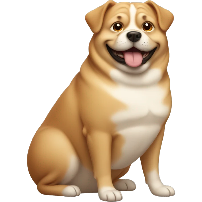 Fat male dog emoji