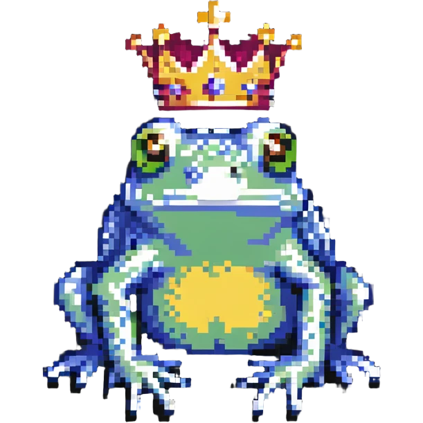 crowned frog emoji