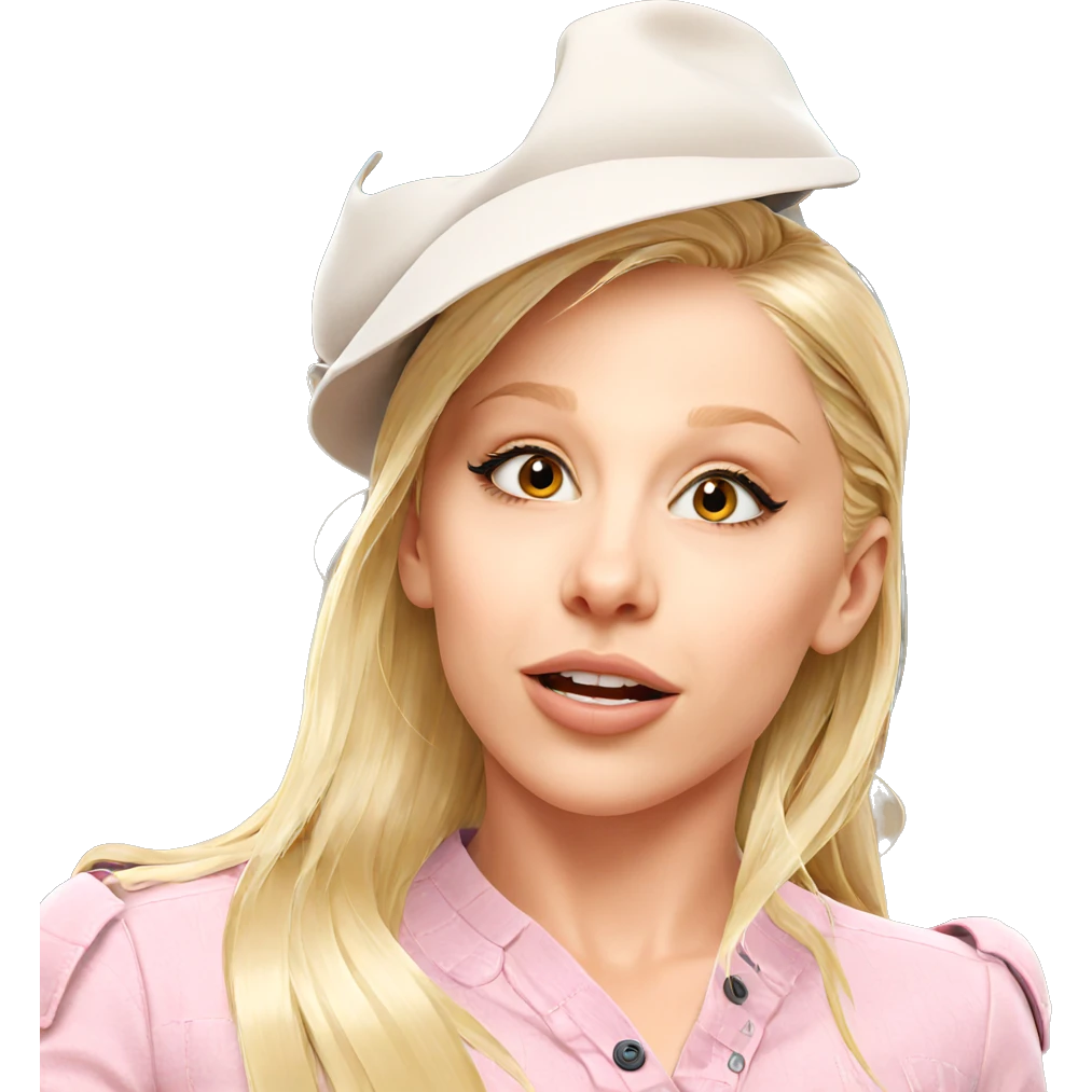 blonde girl with hat emoji