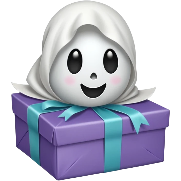 ghost shaped gift emoji