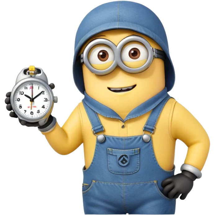 A minion tapping its watch  emoji