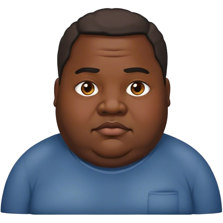 fat black man emoji