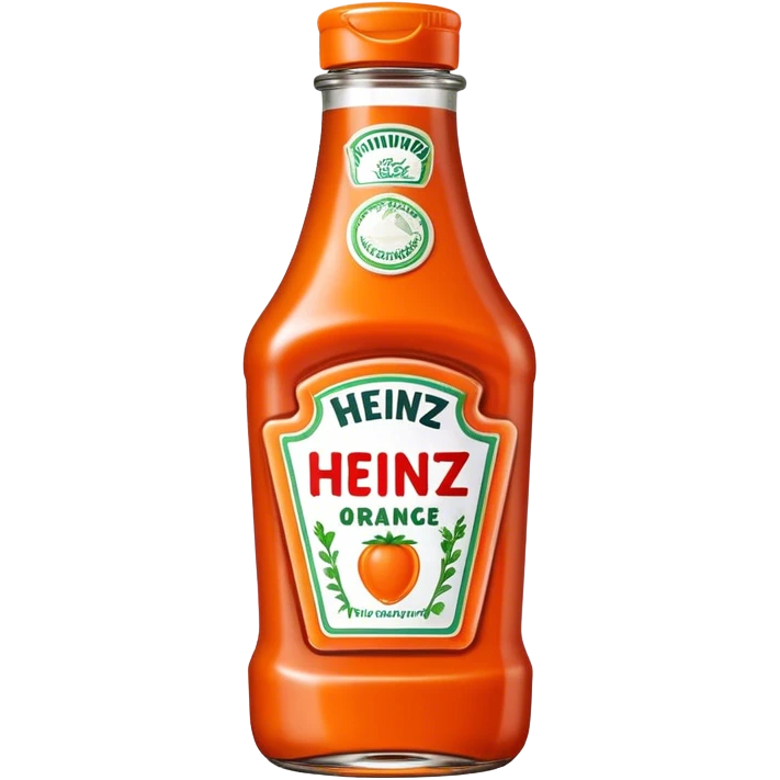 Heinz brand bottle, orange color emoji